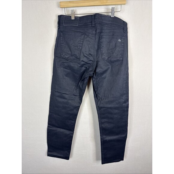Bone Fit 2 Slim Coated Blue Pants Men’s 31X30 - Picture 4 of 7
